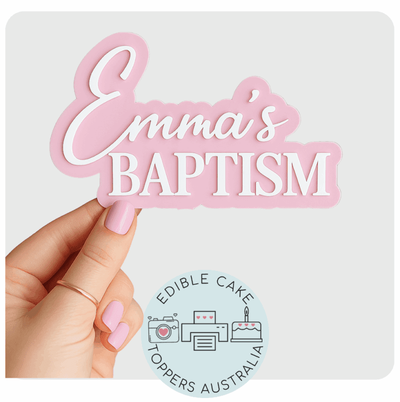 Acrylic Cake Topper / Fropper | Custom | Baptism - Image 5